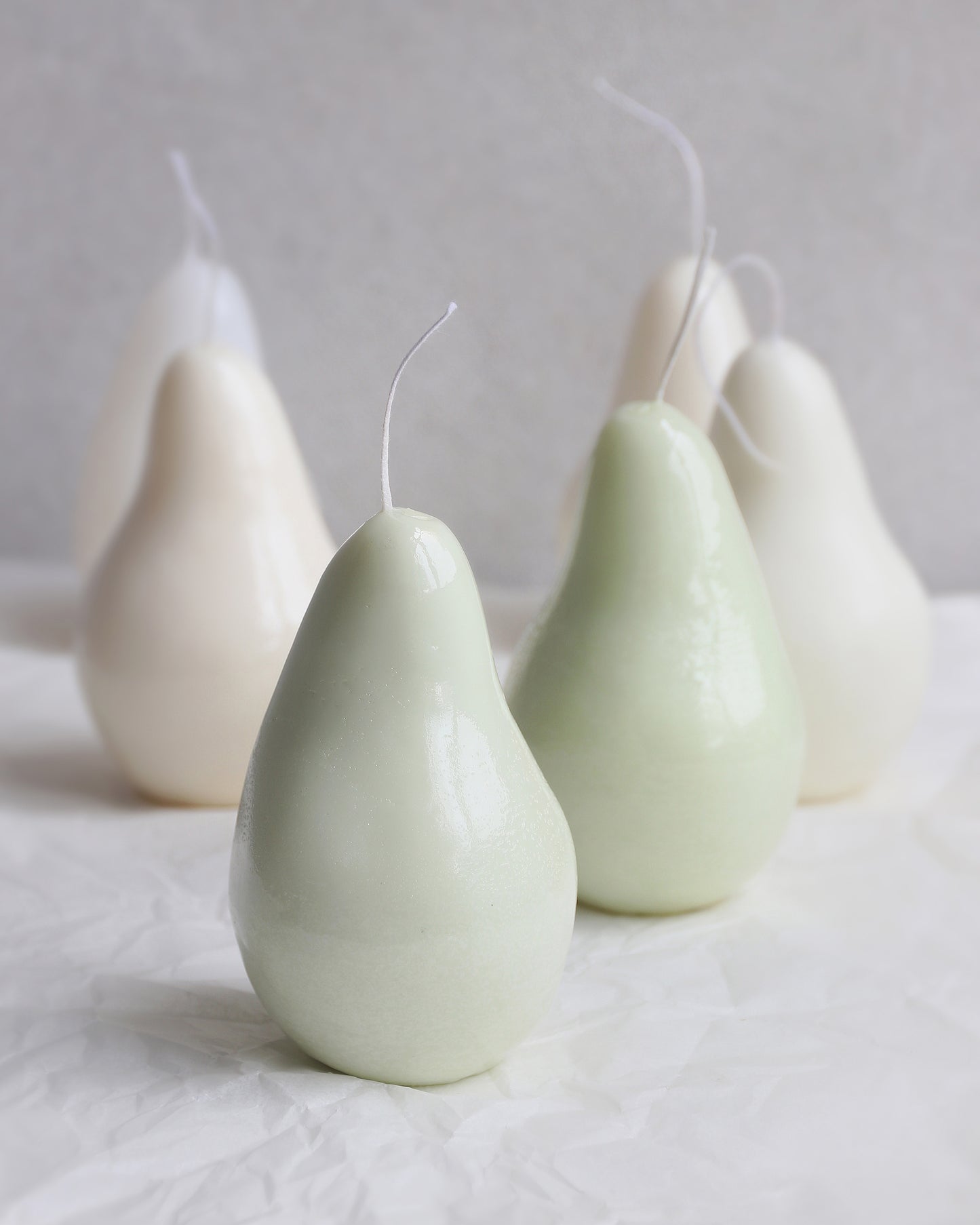 CRYSTAL PEARS SET SVEĆA sage & ivory